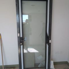 Brand New Cortizo Millenium Plus 70 Aluminium Balcony Door - Triple Glazed RAL 7021