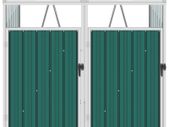 Double Garbage Bin Shed Green 143x81x121 cm Steel