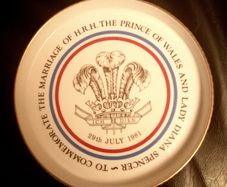 Royal Worcester Charles & Diana Marriage Plate & Four Books