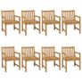 9 Piece Garden Dining Set Solid Teak Wood Image 3