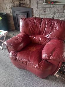 2 leather armchairs