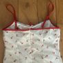 White Floral dress with red detailing Image 2