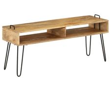 TV Stand Solid Mango Wood 110x35x45 cm