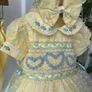 girls hand smock dress kick pants bows and socks Image 7