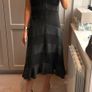 100% silk black party dress by BCBGMAXAZRIA. Image 2