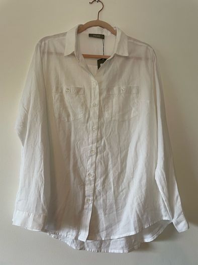 Oasis white blouse long short sleeve size 14 - New with tags