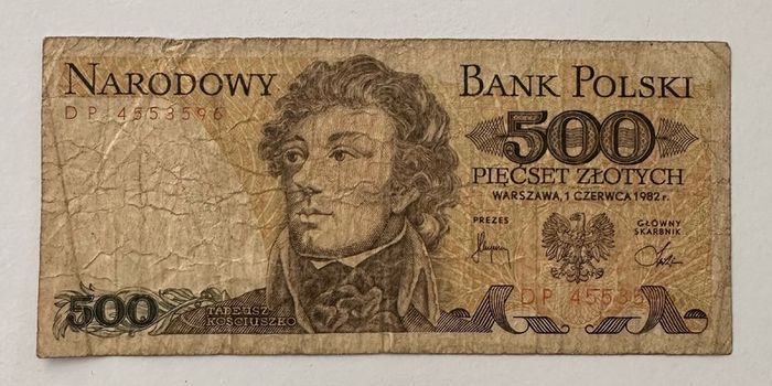 Poland 500 Zloty 1982 Banknote
