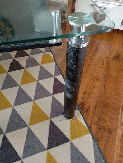 Very heavy glass table