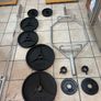 Brilliant Set! Olympic 25kg Hex Shrug  + Olympic 7 Foot 20kg Bar, Metal Weights, Deadlift Platforms! Image 2