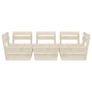 Garden 3-Seater Pallet Sofa Impregnated Spruce Wood Image 4