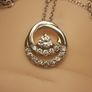 Sterling Silver Swarovski Zirconia Pendant and Chain Image 6
