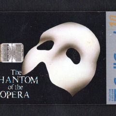 1998 Ireland 10 unit  Andrew Lloyd Webber's The Phantom of the Opera musical (Schlumberger SC7 chip) Call Card Used. Telecom Eireann Card Number 1223