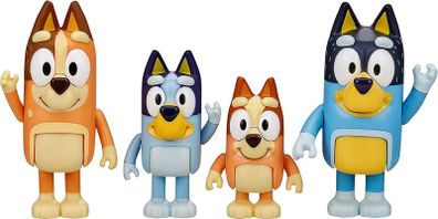 Bingo, Bandit and Chilli 4 Figure pack Articulated Character Action Figures 2.5 inches Official Collectable Toy