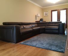 Leather Couch Corner Brown