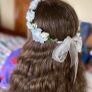 Brand new White Cream Communion Occasion floral headband headpiece crown Image 3