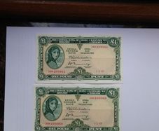 Lady Lavery old notes in sequence , rare