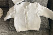 Handknit cardigan and hat 3 to 6 mths