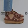Brown gladiator flatform Sandals Image 2