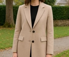 BNWT Ladies Coat: Size 12 - Oatmeal / Beige / Cream