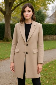 BNWT Ladies Tan / Camel Coat: Size 12