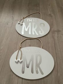 Mrs And Mrs Wedding Signs