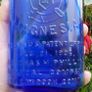 Antique Cobalt Blue Embossed PHILLIPS MILK of MAGNESIA The Chas. H. Phillips Chemical Company Glenbrook, Conn. Medicine Bottle Image 3