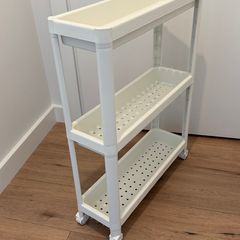 white rolling trolley