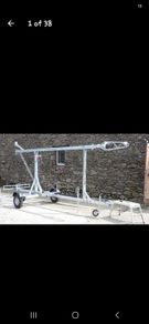 A 30-ft wind-up/tilt-over trailer mast