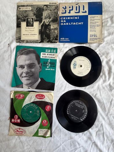 Curated Job Lot of 54 Vintage 7" Vinyl Records - ALL Pressed in Ireland (John Lennon, Pink Floyd, The Kinks)