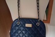 DKNY French Navy Soft Quilted Genuine Leather Bag