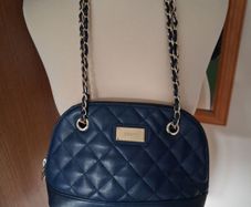 DKNY French Navy Soft Quilted Genuine Leather Bag
