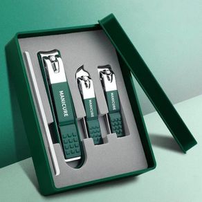 Portable Luxury Manicure Sets Pedicure Kits Bright Black Nail Clipper Set Personal Care Tools