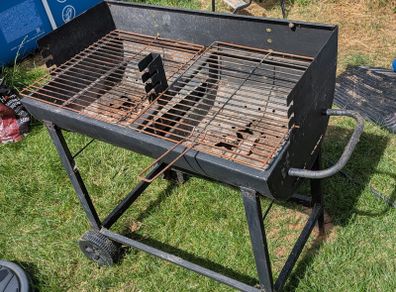 Half barrel barbeque
