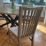 Solid oak rectangular dining table & four chairs Image 4