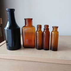 Lot Of 5 Vintage Bottles