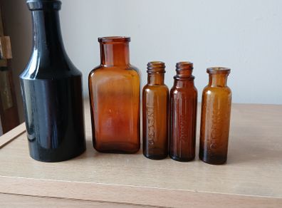 Lot Of 5 Vintage Bottles