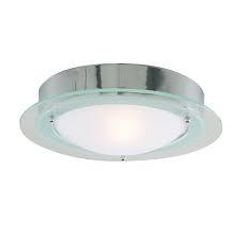 Bathroom light Chrome with Opal Glass and clear Halo