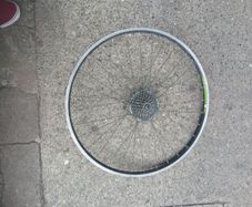27,5 inch rear wheel with 8 cassette,  good condition.