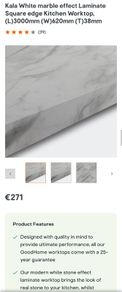 Marble laminated Worktop