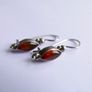 Vintage Baltic Amber Drop Earring, 925 Sterling Silver 2,1g Image 8