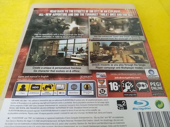 Rainbow Six Vegas 2 Tom Clancy s PlayStation 3 Ps3 Games Original