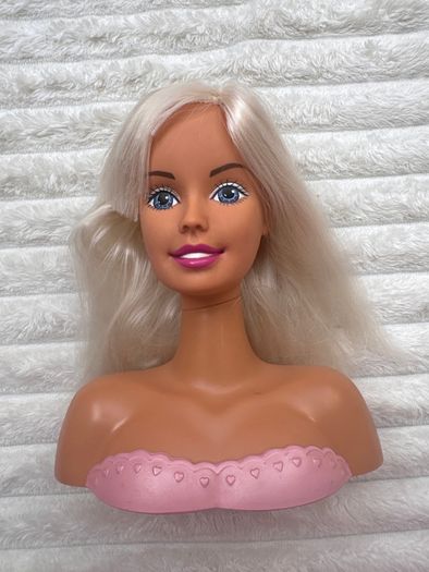 Barbie 1999 Blonde Hair Blue Eyes Doll Styling Head Mattel approx. 20 cm. Used Please see photos