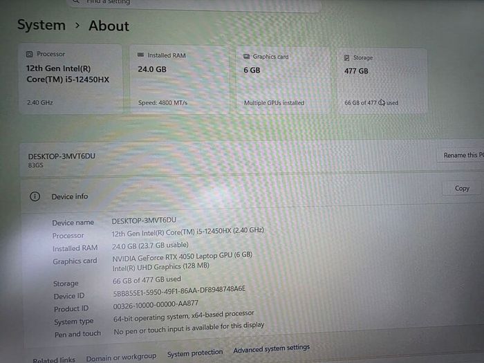 Lenovo Loq 15iax9 Gaming Laptop | Rtx 4050 6gb | I5-12450hx | 24gb Ddr5 | 512gb Ssd | Warranty | Like New