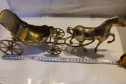 Vintage Large Brass Horse and Carriage, Made in Italy by Artmark