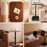 Walnut Multi-Functional C-Type Foldable Side Table for Winter, Featuring a Height Adjustment from 40cm to 80Cm, Image 5