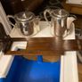 Sheffield plate silver art deco tea and coffee pots Image 4