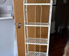 Cream shelving unit