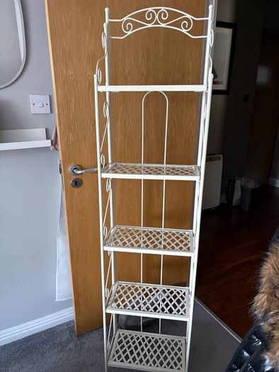 Cream shelving unit