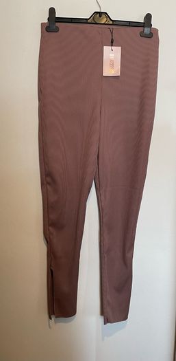 Missguided ribbed split hem legging size 14 - New