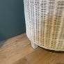 White Rattan Storage Footstool / Seat Meadows & Byrne Image 3
